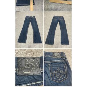 Studio 5 bootcut jeans womens sz 30 mid rise dark wash stretch denim retro Y2K